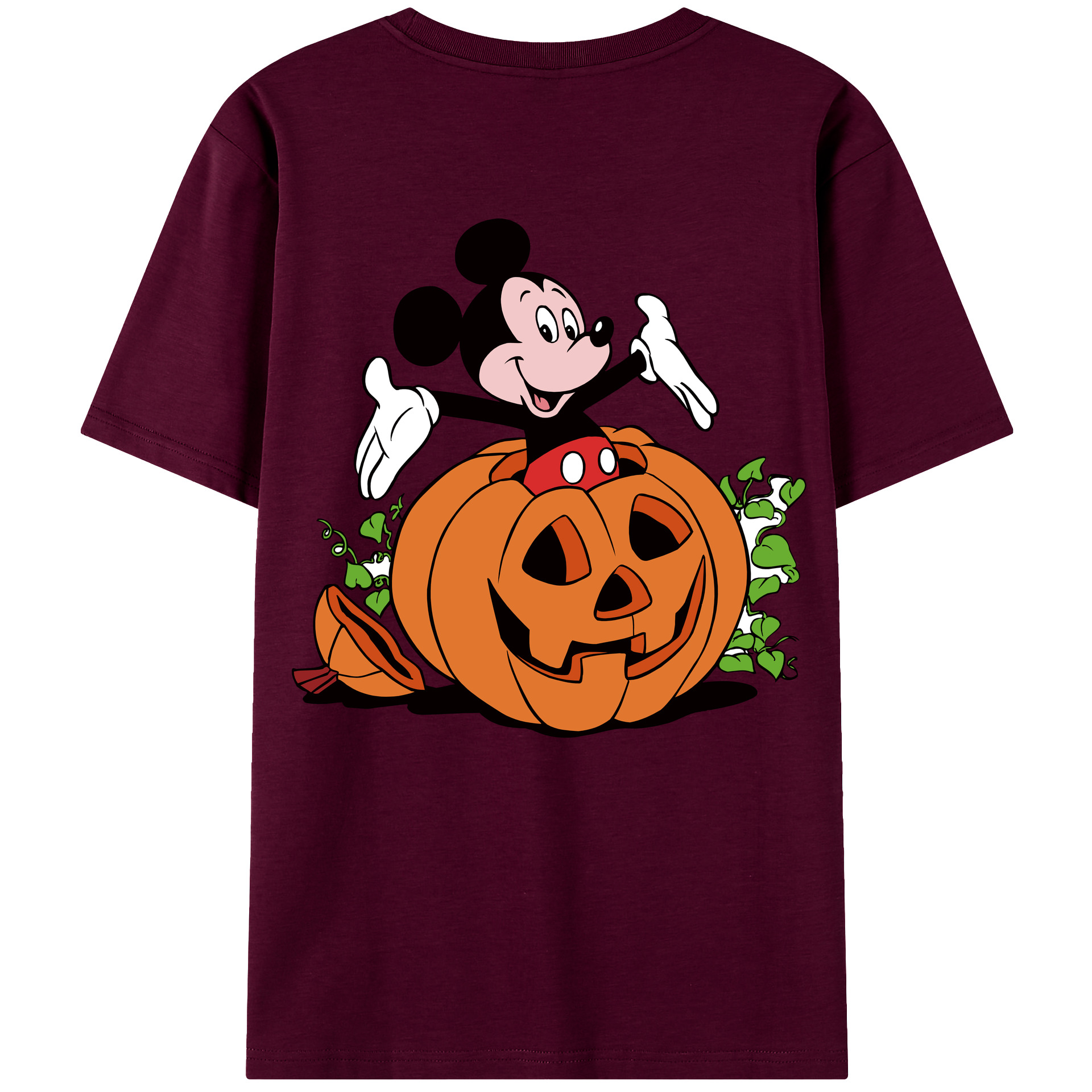 （画像用） ミッキーマウス Mickey Mouse レディース半袖Tシャツ(バックプリント)